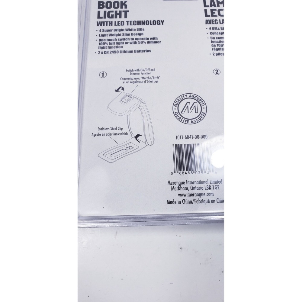 Merangue Book Light LED Light Book Reading Light - Picture 6 of 8